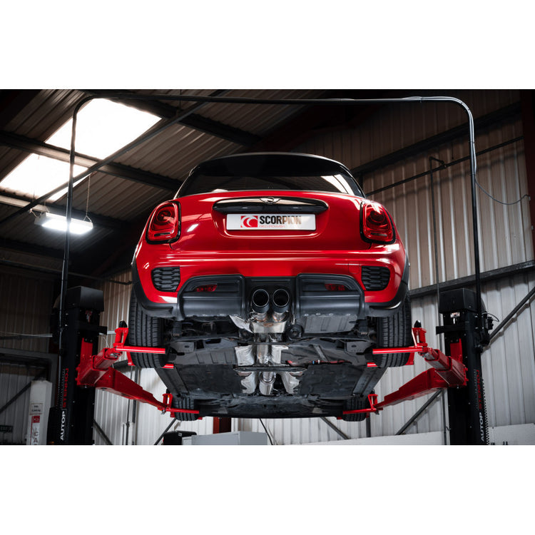 Scorpion Exhaust Resonated TunR Cat-Back System for F56 Mini Cooper S/JCW - Carbon Ascari - Image 3