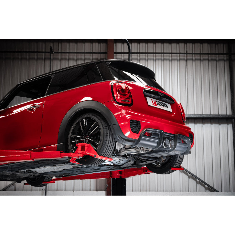 Scorpion Exhaust Resonated TunR Cat-Back System for F56 Mini Cooper S/JCW - Carbon Ascari - Image 5