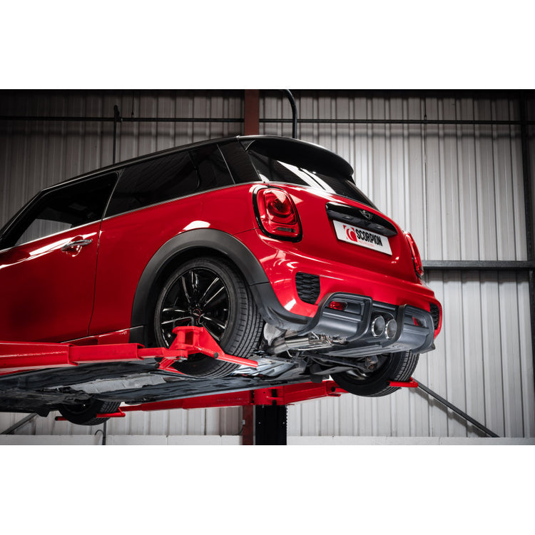 Scorpion Exhaust Resonated TunR Cat-Back System for F56 Mini Cooper S/JCW - Carbon Ascari - Image 5