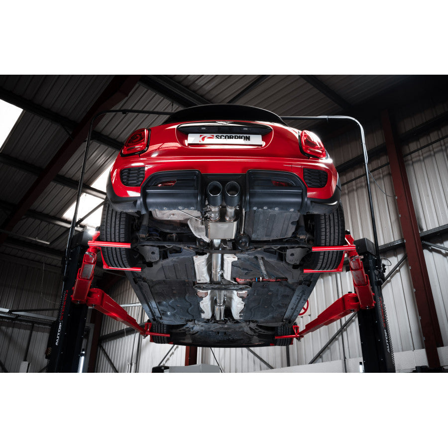 Scorpion Exhaust Resonated TunR Cat-Back System for F56 Mini Cooper S/JCW - Carbon Ascari - Image 4