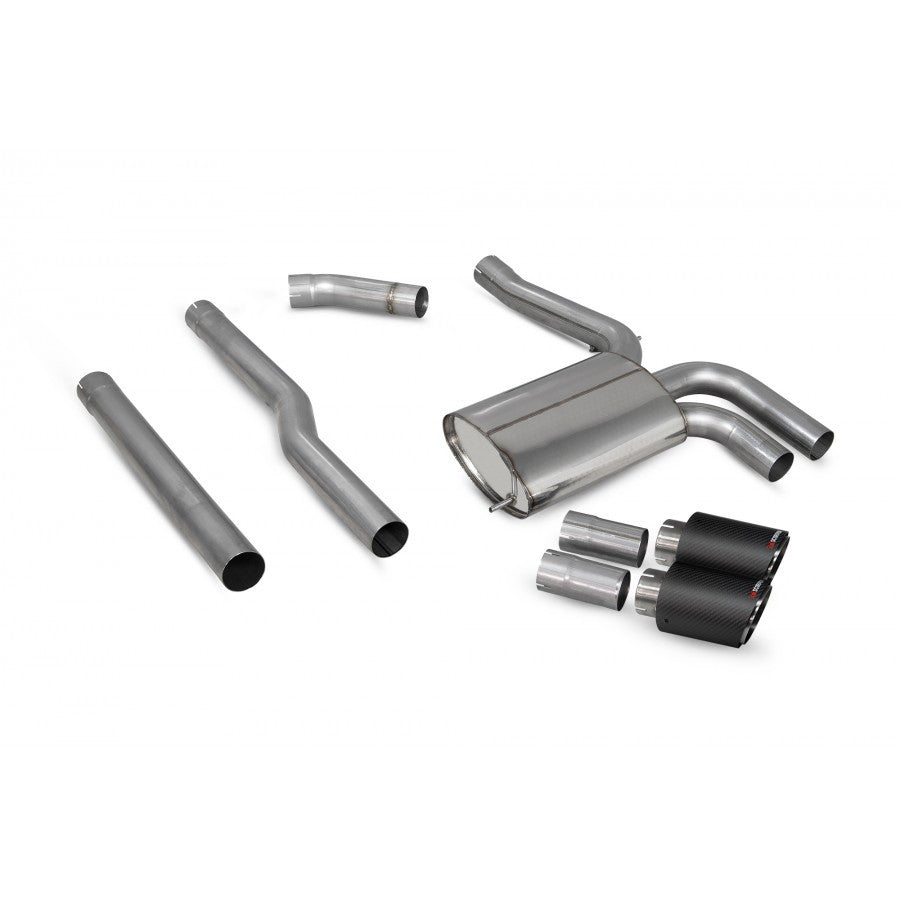 Scorpion Non-resonated Cat-Back System for Mini Cooper S F55 (Four Door Only) - Carbon Ascari | SMNS020CF - Image 3