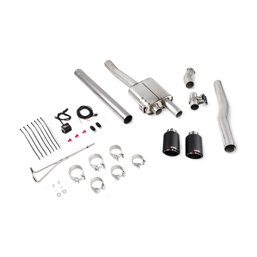 Scorpion Exhaust Non-Resonated TunR Cat-Back System for F56 Mini Cooper S/JCW - Carbon Ascari - Image 2