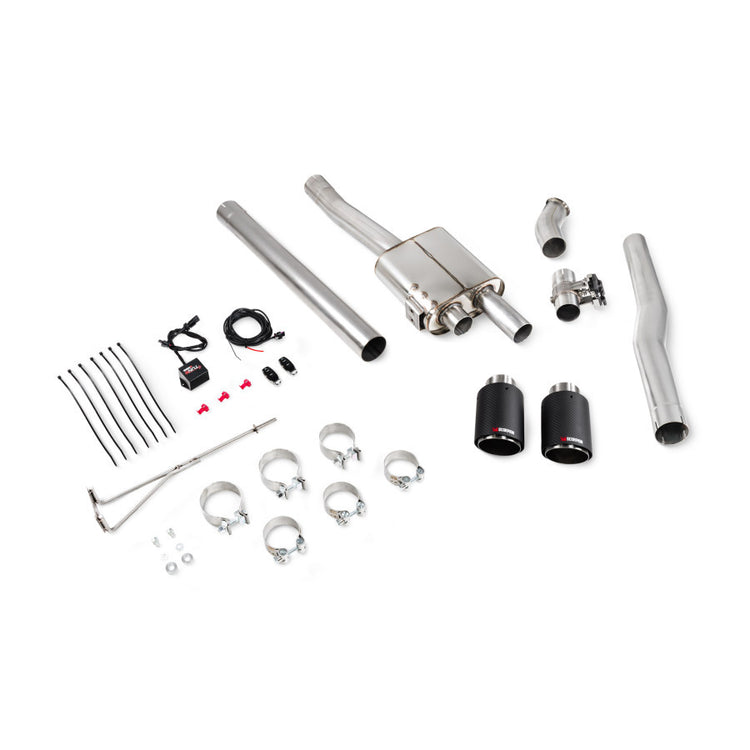 Scorpion Exhaust Non-Resonated TunR Cat-Back System for F56 Mini Cooper S/JCW - Carbon Ascari - Image 2