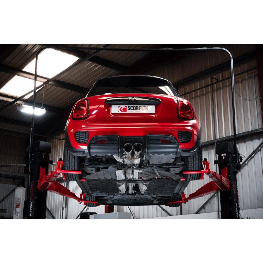 Scorpion Exhaust Non-Resonated TunR Cat-Back System for F56 Mini Cooper S/JCW - Daytona Polished - Image 3
